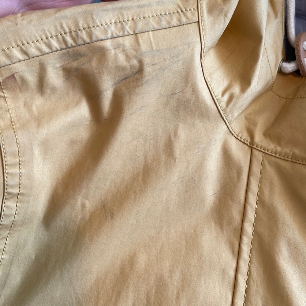 MADE & CRAFTED RARE Levi’s Rain Jacket size 0 - trim BOVINE LEATHER - GOOD C - Picture 5 of 17